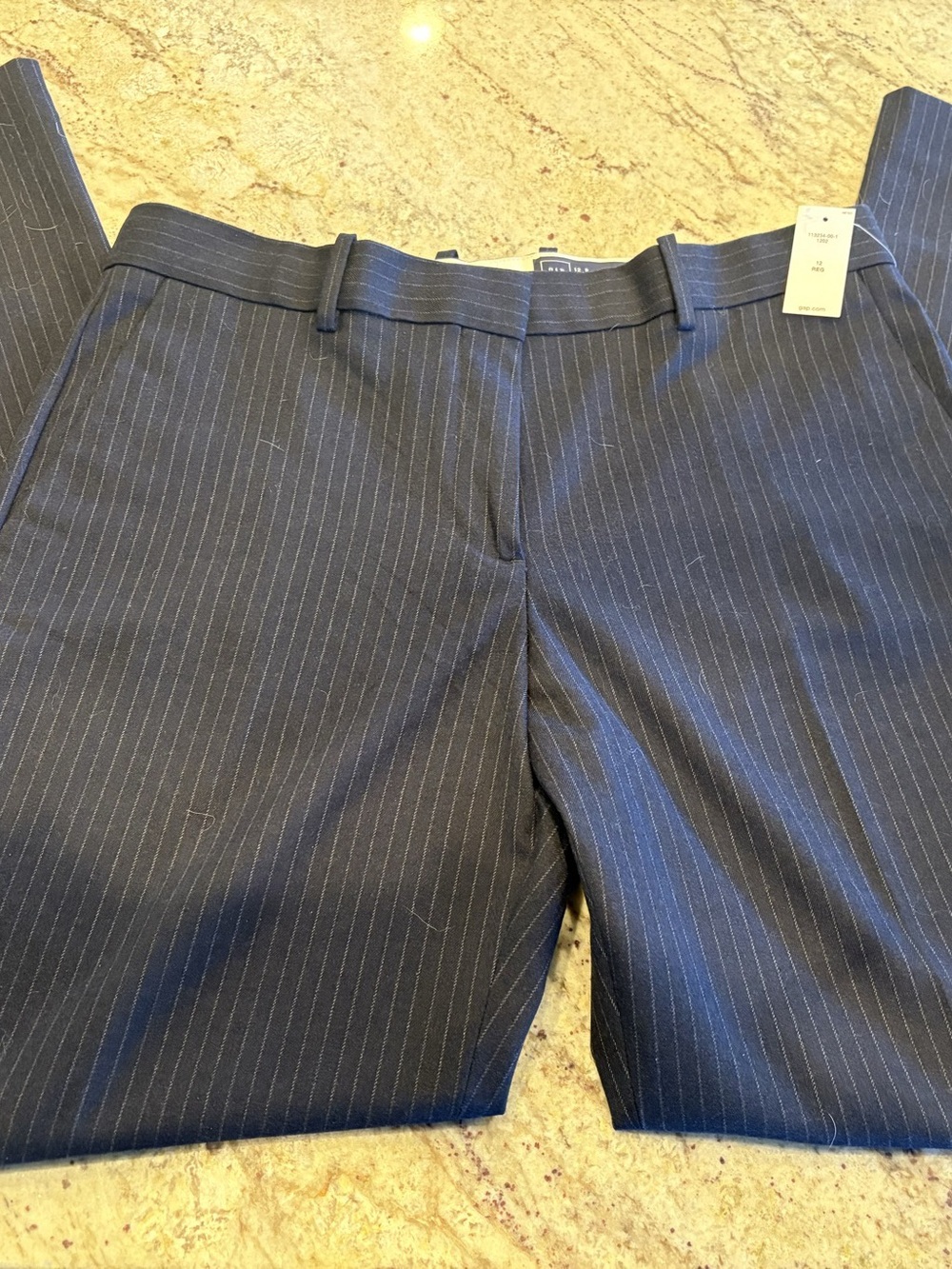 Gap Modern Trouser Pinstripe Trousers Blue Size 12 NWT